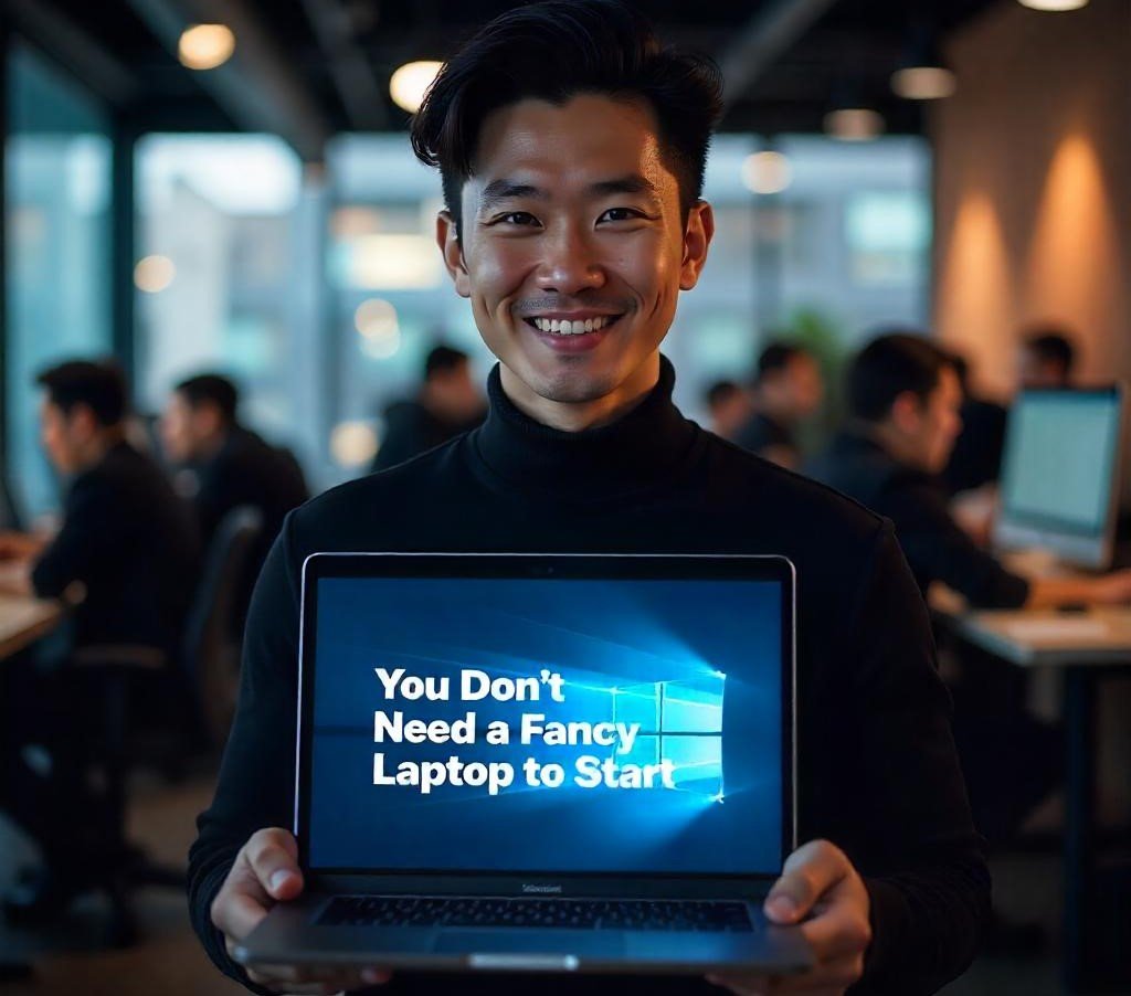 You Don’t Need a Fancy Laptop to Start—You Need Focus