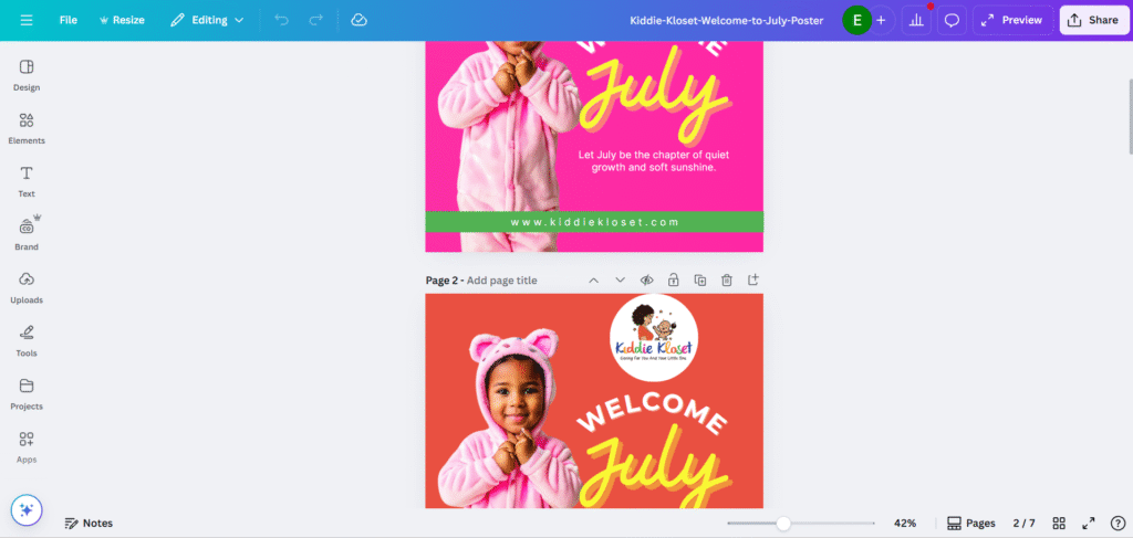 Design project created on Canva to make money online in Kenya using phone